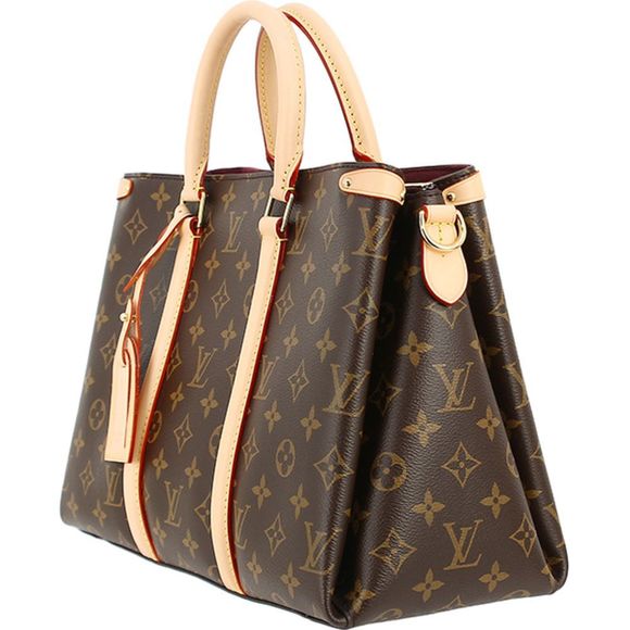 Louis Vuitton Soufflot MM Monogram Calf Leather Brown Gold Hardware Shoulder Bag - Picture 3 of 6